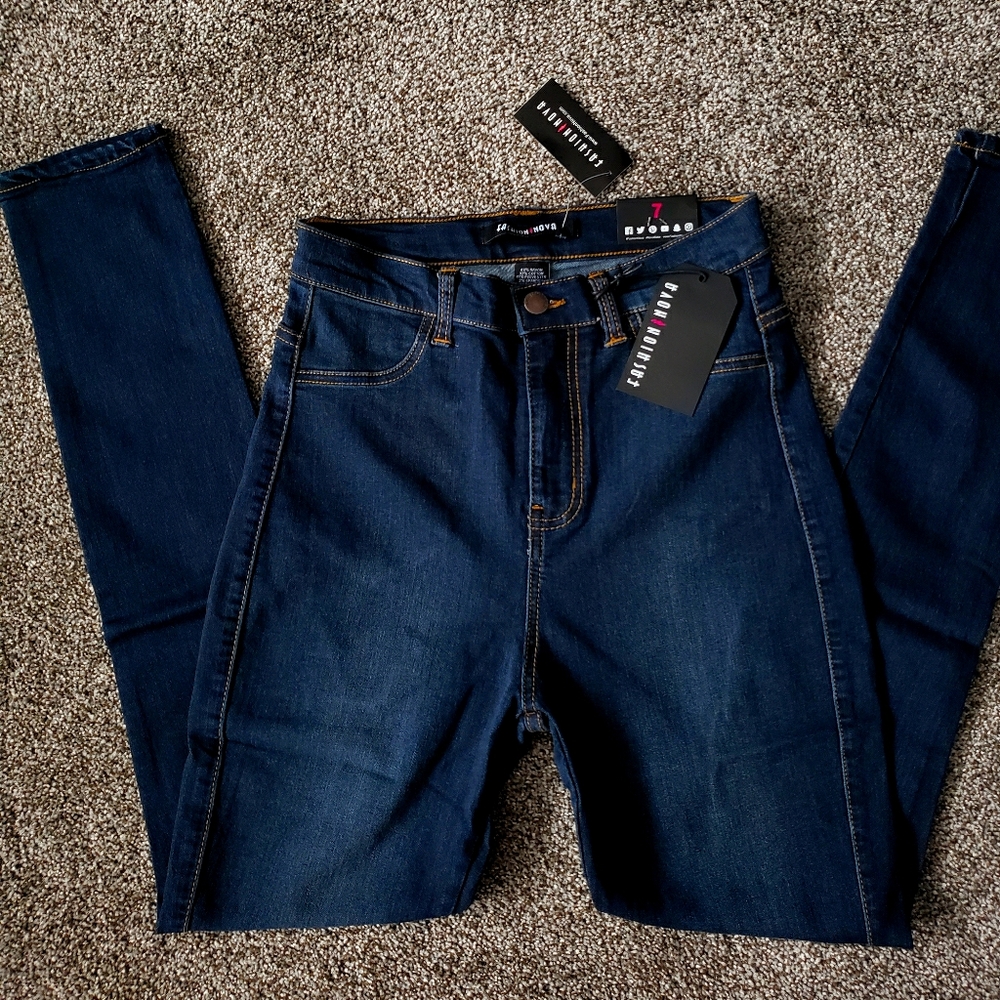 NWT Fashion Nova Dark High Waist Jeans